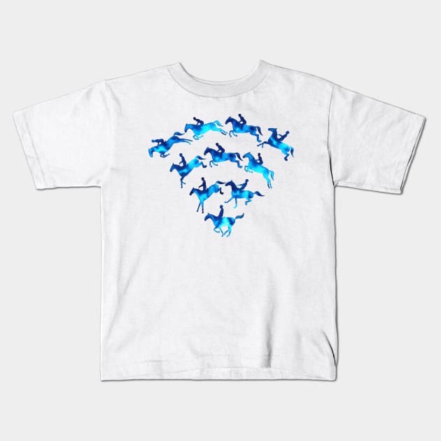 Connected to Showjumping Kids T-Shirt by illucalliart